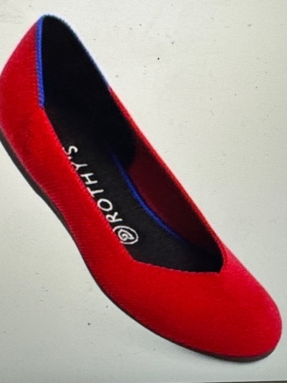 Rothy's the Flat in Cherry Red size 6.5 worn twice